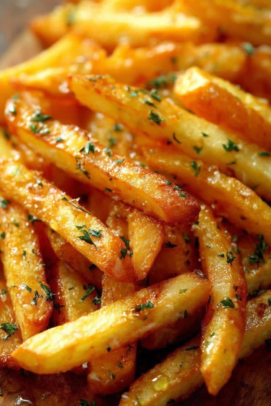 Frites maison persillées
